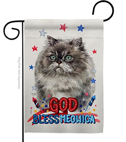 Breeze Decor Patriotic Himalayan Garden Flag Cat Kitten Meow Spoiled Paw Fur Pe…