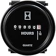 Mechanical Round Hour Meter AC DC 12V 24V 36V 48V 60V 72V Quartz Hour Meter for Marine Engine Truck Snowmobile Boat Generators Tractor Lawn Mower Golf Carts Forklift