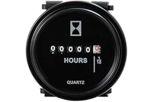 Mechanical Round Hour Meter AC DC 12V 24V 36V 48V 60V 72V Quartz Hour Meter for Marine Engine Truck Snowmobile Boat Generator