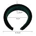 OAOLEER Padded Headbands Fashion Women Thick Velvet 90s Hair Accessories Head Band Fashion Headwear Wide Plastic Hairbands For Woman (2-Green)
