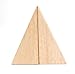 StarMall Set of 2 Montessori Teaching Aids Material Unfinished Wooden Craft Triangle Building Blocks