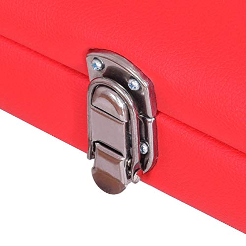 84'' L Folding Massage Table Massage Bed Professional Spa Bed Carry Case Portable Facial Salon Tattoo Bed (Red)