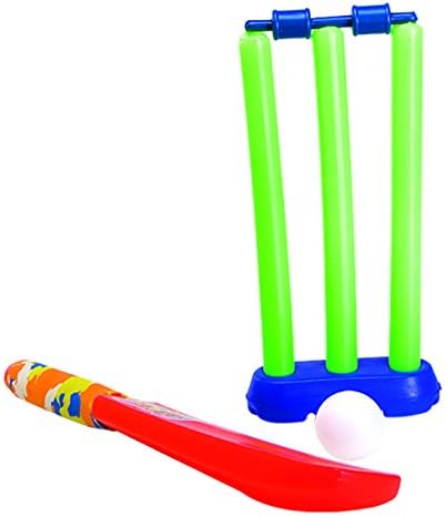 Lovely Toys Sports Non-Toxic Plastic Senior Cricket Accessories Set