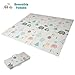 HAN-MM Baby Folding Mat Baby Playmat Foam Floor Slip Extra Large Foam Reversible Waterproof Portable Double Sides Kids Baby Toddler Outdoor or Indoor Use Non Toxic（77x69x0.4in） Elephant
