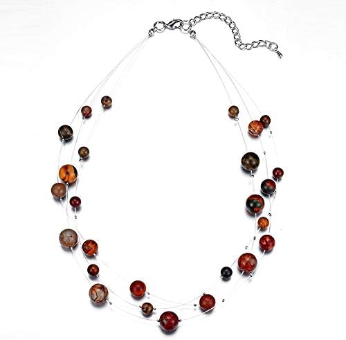 BULINLIN Layered Choker Freshwater Pearl Necklace - Fashion Jewelry Necklace Gifts for Women