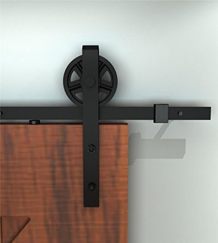 EaseLife 8 FT Sliding Barn Door Hardware Track Kit (8FT Track Single Door Kit)