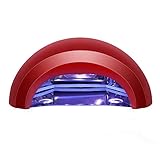 KEDSUM 48W UV LED Nail Lamp&Nail Dryer with Auto-Sensing and 4 Timers for Fingernail & Toenail Curing Gel Polish at Home and Salon, Red