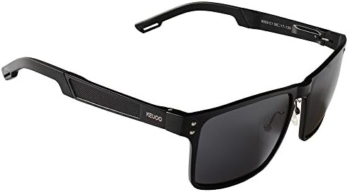 Mens Glasses，Sun Glasses Mens Black Polarized Sunglasses for Sport Driving Fishing and Golf