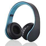 Philips W3500 And Other Smartphones |Tablet Compatible B-20 Noise Cancelling Bluetooth Headphones with Microphone Hi-Fi Deep Bass Wireless Headphones Over Ear, Comfortable Earpads, Long Playtime For Travel |Work | TV |Computer (Blue) - By Liddu