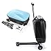 NOPTEG 20 inch Scooter Suitcase Ride-on Travel Trolley Luggage for Travel, School and Business (Blue)