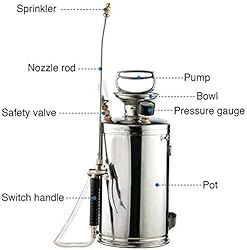 Kweetle 1Gal Stainless Steel Pump Up Sprayer