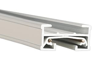 WAC Lighting JT4-WT 120V 4 Foot J Track with Mounting Hardware and Two End Caps, Single Circuit, White