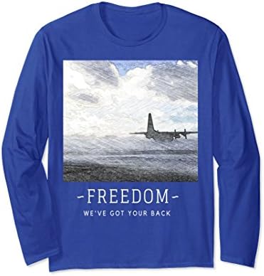 Unisex Freedom; We've got your back Large Royal Blue