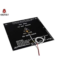KREATEIT 11.811 in x 11.811 in aluminio calefacción cama caliente PC plataforma de cama calefactora para impresora 3D 400 W 24 V + cableado