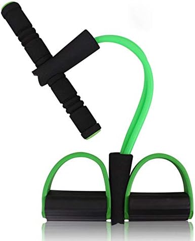 Efanr Home Fitness Resistance Bands Foot Pedal Exerciser Bodybuilding Expander Latex Tube Elastic Pull Rope Training Equipment Yoga Crunches Abdomen Waist Arm Leg Tummy Stretching Slimming