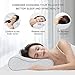 Anvo Memory Foam Pillow, Neck Contour Cervical Orthopedic Pillow for Sleeping Side Back Stomach Sleeper, Ergonomic Bed Pillow for Neck Pain - Blue White, Soft