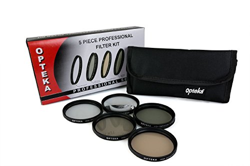 Opteka 58mm High Definition Professional 5 Piece Filter Kit includes UV, CPL, FL, ND4 and 10x Macro Lens