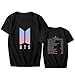 Qaedtls Kpop BTS World Tour Love Yourself Concert Shirt Jungkook V Suga Jimin T-Shirt