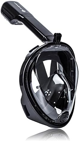 Easybreath Full Face Snorkel Mask - JRspirit 2017 New Design Seaview 180° GoPro Compatible Scuba Diving Snorkeling Mask with Anti-fog and Anti-leak Design for Adults/Youth