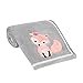 Lambs & Ivy Friendship Tree Gray/Pink Woodland Fox Baby Blanket