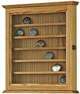 Challenge Coin Display- Oak Hardwood- 42 coins *made in the USA*