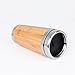 BAONUS Original Bamboo Stainless Steel Bottle Coffee Mug Insulated Bamboo Travel Tumbler Eco-friendly Tea Cup flask 16oz