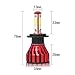 H7 LED Headlight Bulbs 16000LM 160W 6000K Cool White Low Beam/High Beam Conversion Kit 4-Side COB Chips 360 Degree Super Bright Auto Headlamps -2 Yr Warranty
