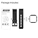 LEEFOX Fitbit Blaze Bands with Frame, Sport Silicone Replacement Strap for Fitbit Blaze Smart Fitness Watch Fit Bit Blaze accessory Wristbands Large, Black Bracelet w/ Black Frame (Proverbs 4:23)