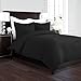 Nestl Black Duvet Cover Full Size - Soft Double Brushed Full Size Duvet Cover Set, 3 Piece, with Button Closure, 1 Duvet Cover 80x90 inches and 2 Pillow Shams