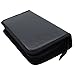 Grosun Black PU Leather CD DVD Storage Cases Portable Wallet Bags Holder for 80 Discs Capacity