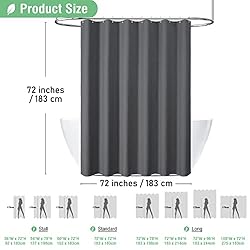 Dynamene Charcoal Grey Fabric Shower Curtain