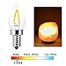 led Night Light Bulbs,Salt Lamp Bulbs,C7 1W Led Filament Bulbs,Refrigerator Indicator Bulb, Mini Light,Candle Bulbs,10W Incandescent Replacement Bulb,Torpedo Shape,E12 Warm White 2700k(6PCS)