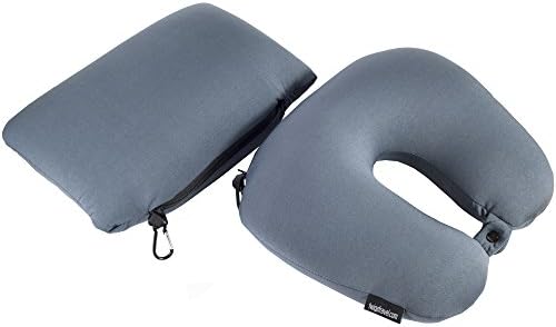 Twiga Trends Convertible Travel Airplane Pillow, 2 in 1 Comfortable Luxury Neck & Back Support Pillow for Adults and Animal Bear Pillows for Kids