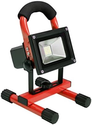 Red Portable 10W Cordless Work Light Rechargeable LED Flood Spot Camping Lamp US Ship