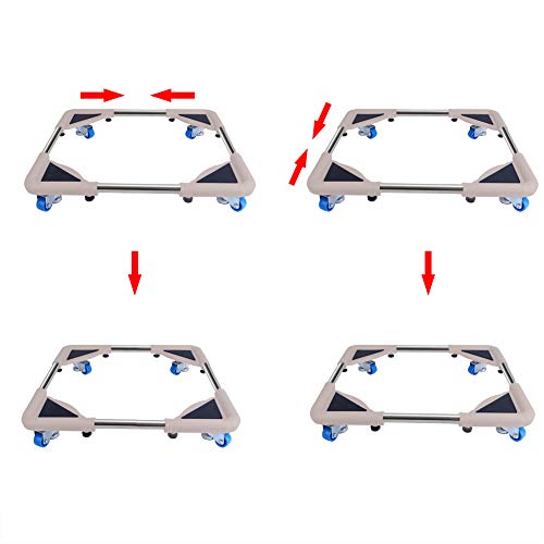 SPACECARE 4 Rubber Locking Swivel Wheels Telescopic Furniture Dolly Roller with Size Adjustable-STFD003