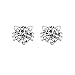 DEHANG 925 Sterling Silver Cubic Zirconia Cz Stud Earrings - White