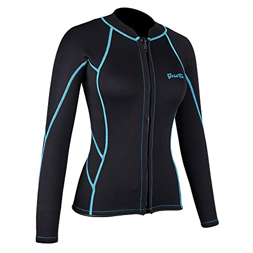 image for Goldfin Women's Wetsuit Top, 2mm Neoprene Wetsuit Jacket Long Sleeve F