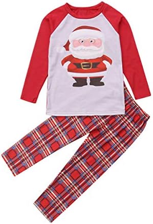 Family Matching Christmas Pajamas Stripes Deer and Santa Claus Pajamas for Kids Mom and Dad One Piece Sets Sleepwear Family Clothing Outfits