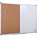 XBoard 48 x 36 Inch Magnetic Dry Erase & Cork Board Combination, Home Office Decor Combination Board with Aluminum Frame