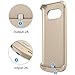 Galaxy S7 Charger Case, SAVFY 4200 mAh Portable External Backup Battery Charger Cover Case Pack for Samsung Galaxy S7 Rechargeable Power Bank Case (Gold)