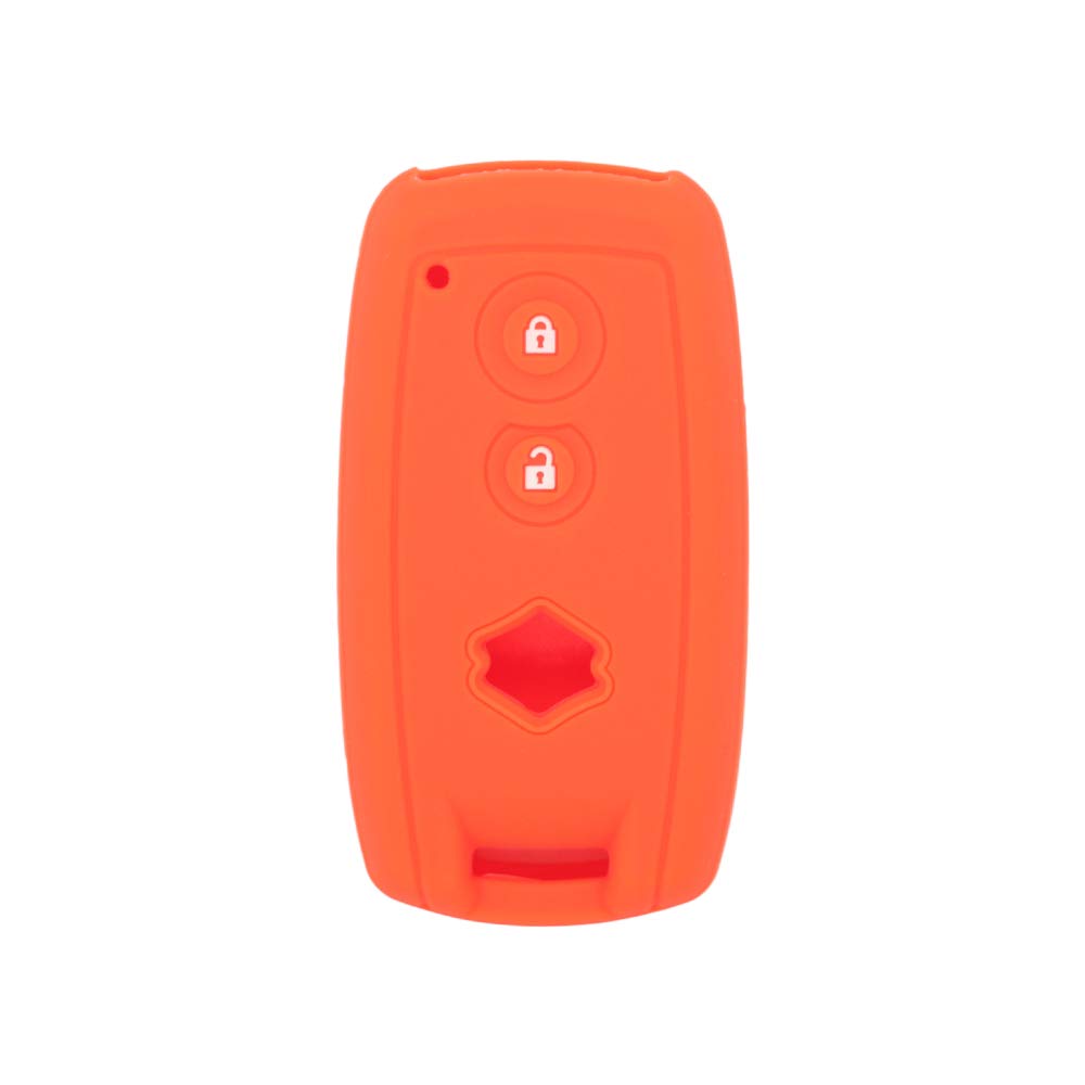 BROVACS Silicone Cover Protector Case Holder Skin Jacket Compatible with SUZUKI 2 Button Smart Remote Key Fob CV4544 Orange