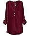 Najia Symbol Womens Summer Casual Long Sleeve Sheer Chiffon Shirts