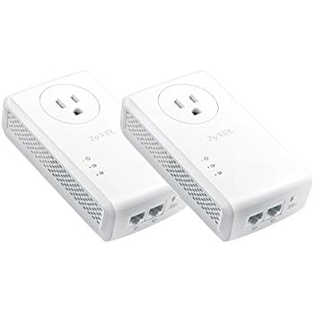 Zyxel Pass-Thru Ethernet Adapter AV2000 Powerline 2-port Gigabit 2-Pack [PLA5456KIT]