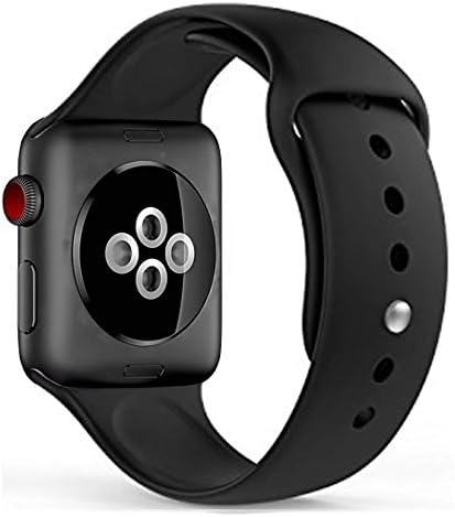 Apple Watch Band 38mm,Fendy Soft Silicone iWatch Sport Band for Apple Watch Series 3,Series 2,Series 1,Sport &amp; Edition,Black