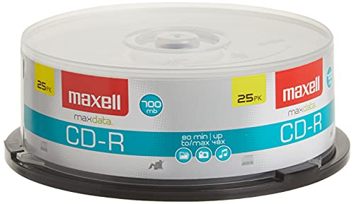 4T40350 - Maxell 48x Write-Once CD-R Spindle for Data - 25 Disc