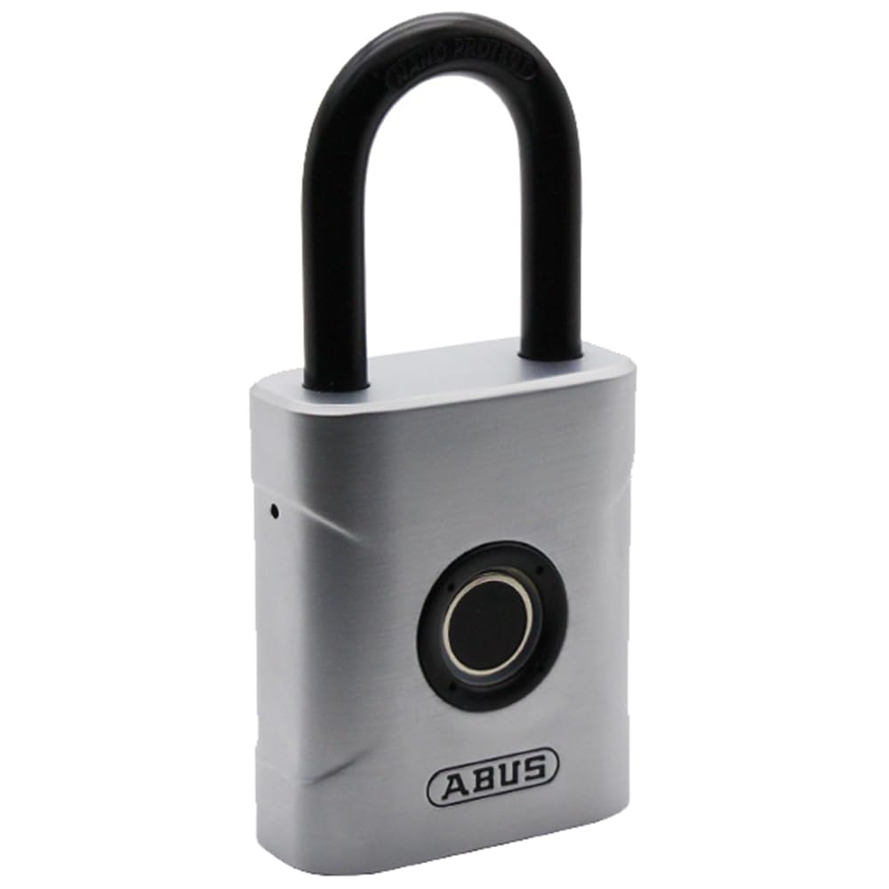 ABUS Touch 57/50 fingerprint lock - keyless, weatherproof padlock - IP66 & IP68 - for gym, office, home, garden and much more, silver, 50mm โ image 1