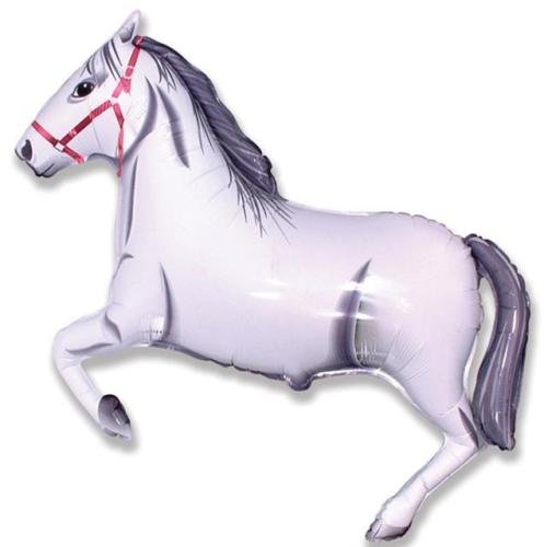 Farmyard Party White Horse 26" Foil Balloon