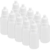 uxcell Plastic Dropper Bottle, 15ml/0.5oz Small Mouth Drop Bottles Empty Squeezable Eye Liquid Dropper Bottle 10pcs