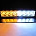 DIYAH 8 LED Warning Caution Car Van Truck Emergency Strobe Light Lamp For Interior Roof Dash Windshield (Amber and White)