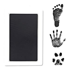 Large Clean Touch Ink Pad for Baby Footprint, Handprint, Pet Paw Prints – Safe for Infant Non-Toxic, No Mess Inkless…